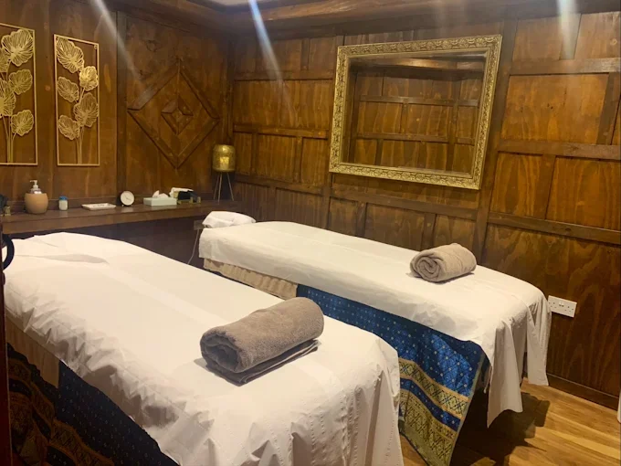 Massage treatment room at Mi Boon Thai Massage in Tunbridge Wells